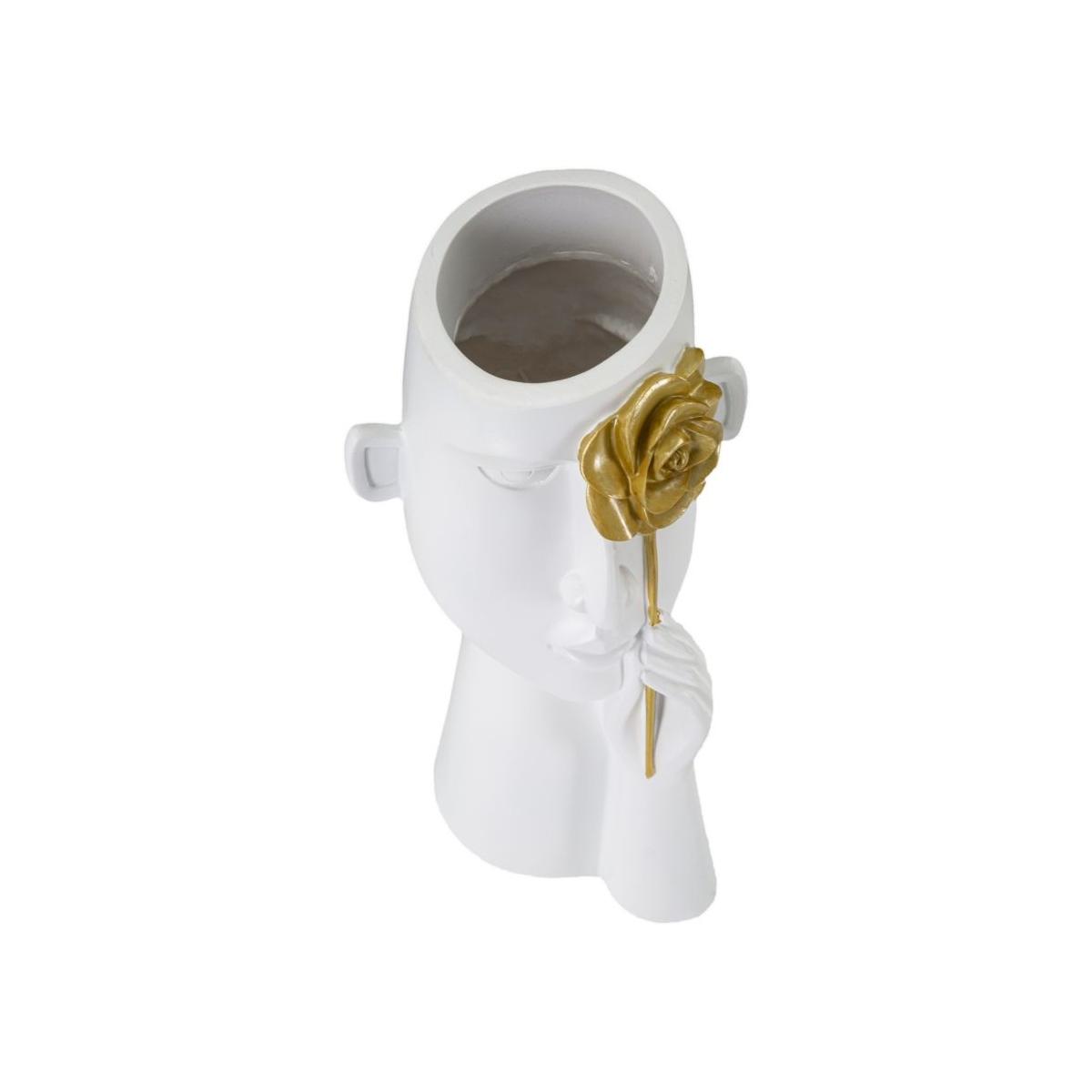 Vaso face c/fiore cm 14x13x27