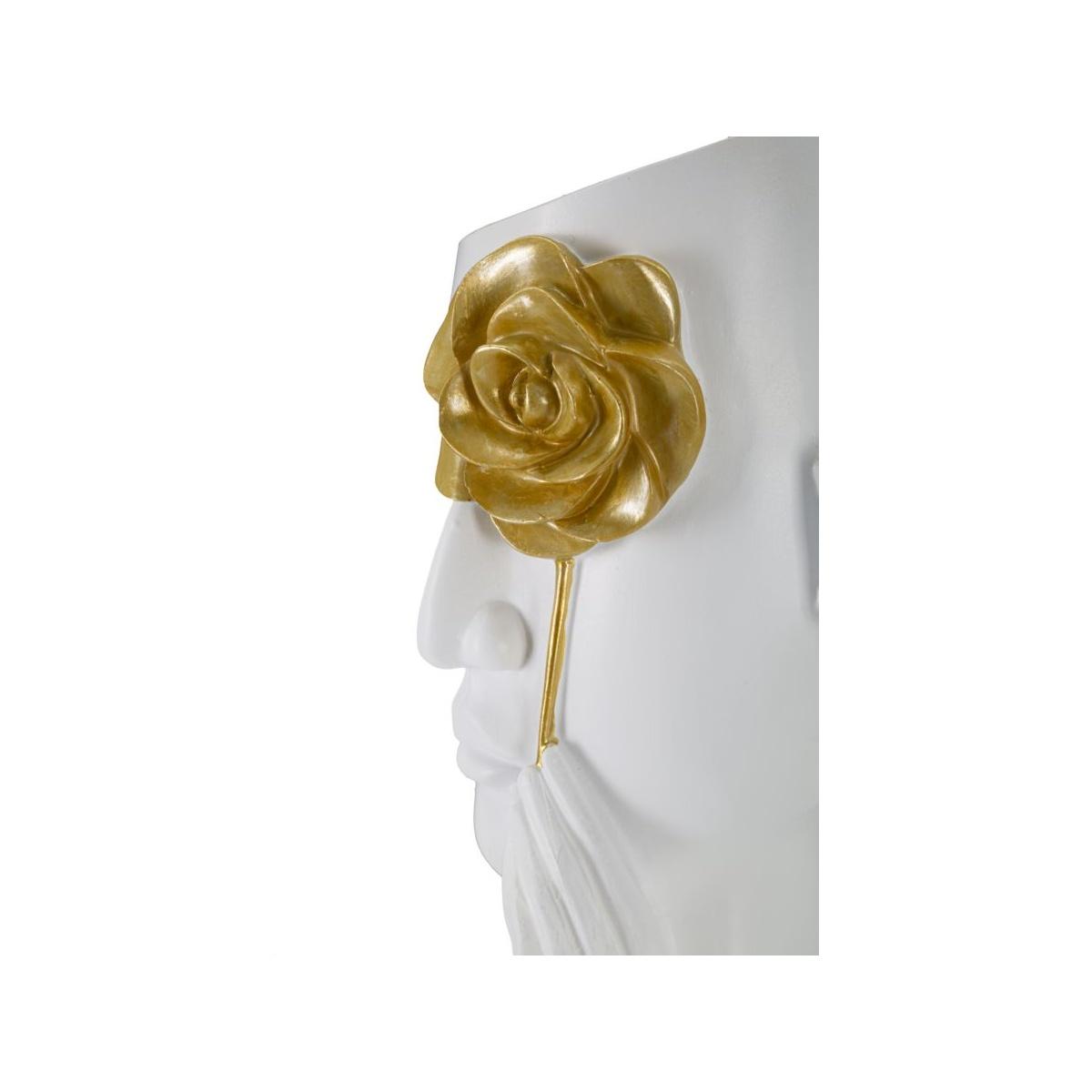 Vaso face c/fiore cm 14x13x27
