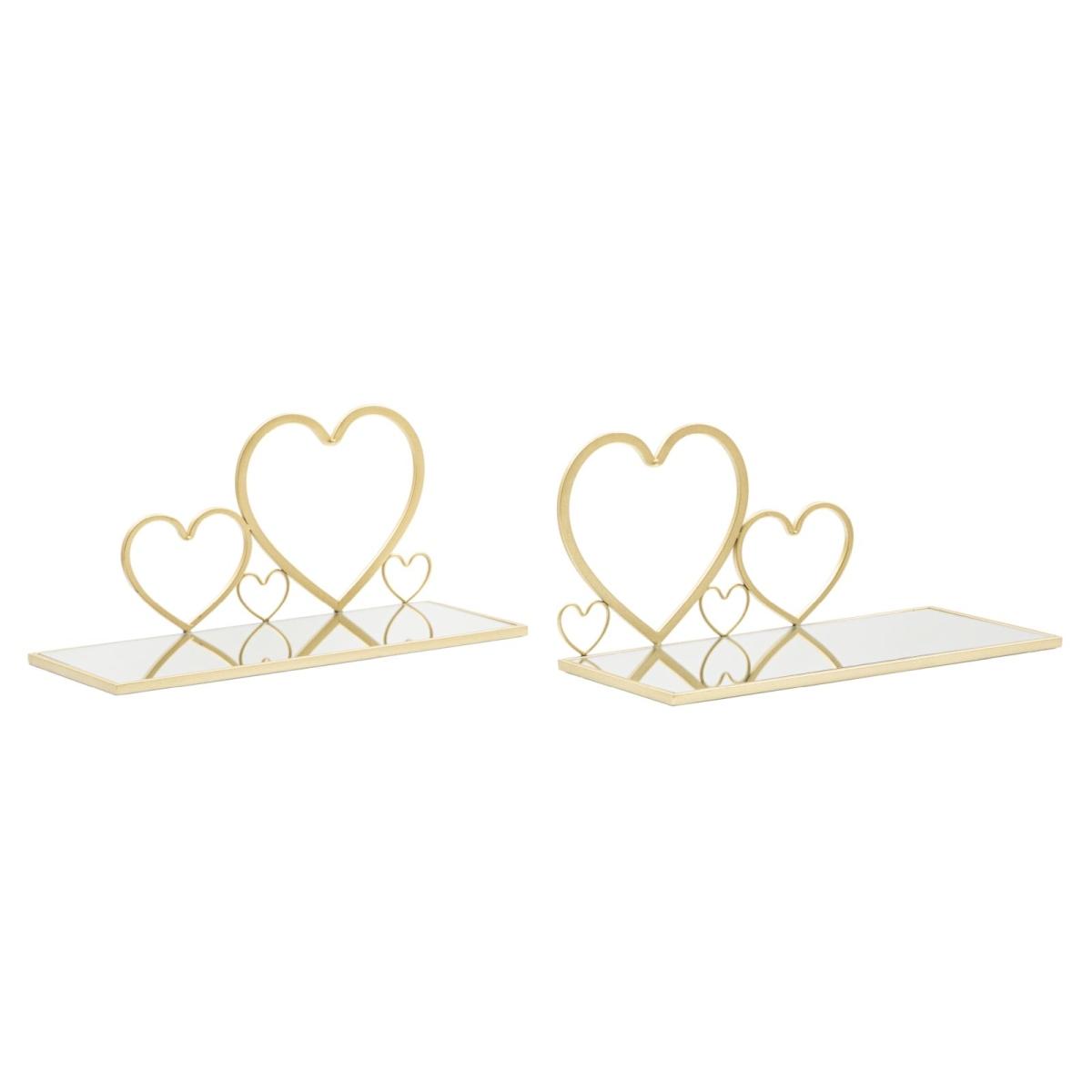 Comodino mensola hearts coppia cm 41,5x18x21