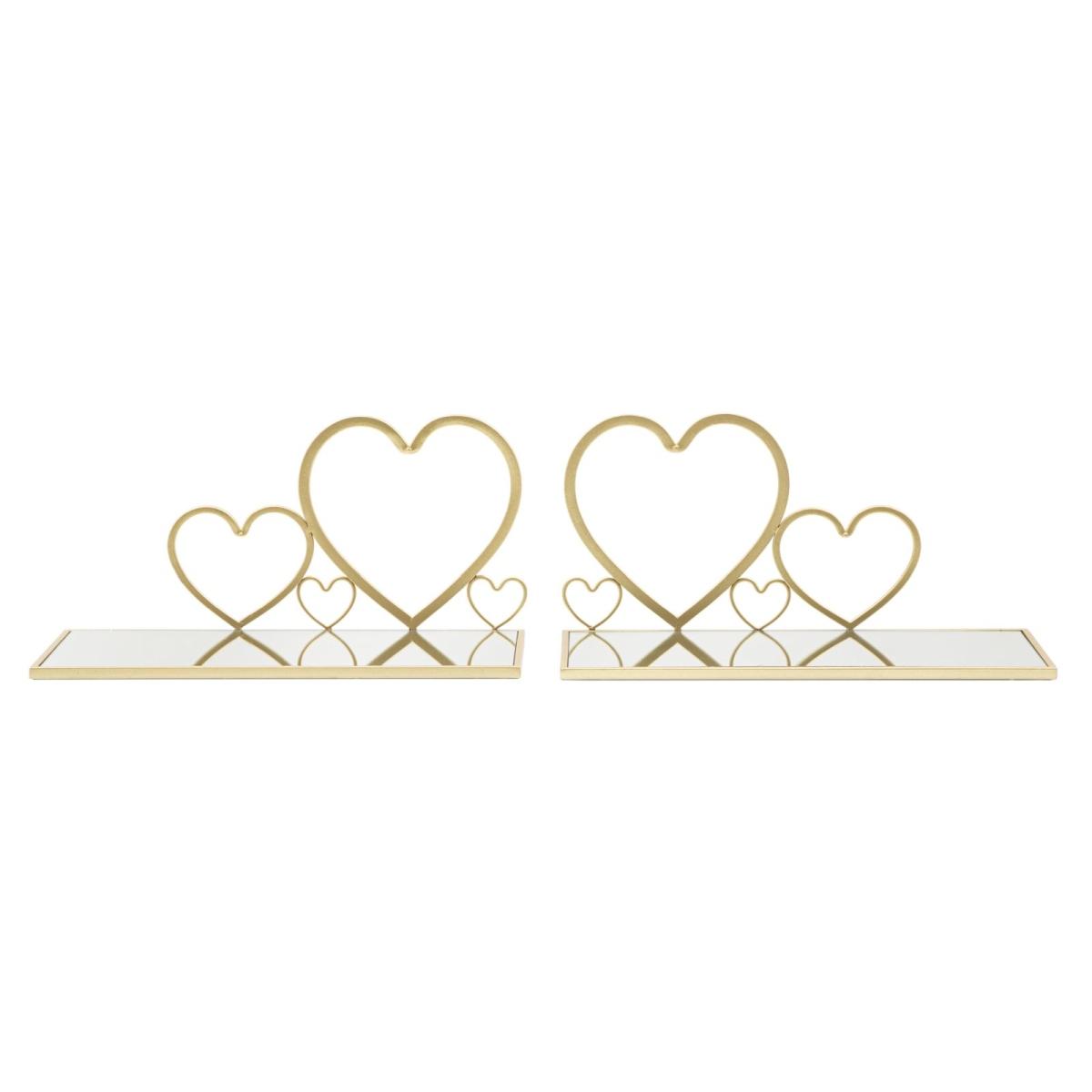 Comodino mensola hearts coppia cm 41,5x18x21