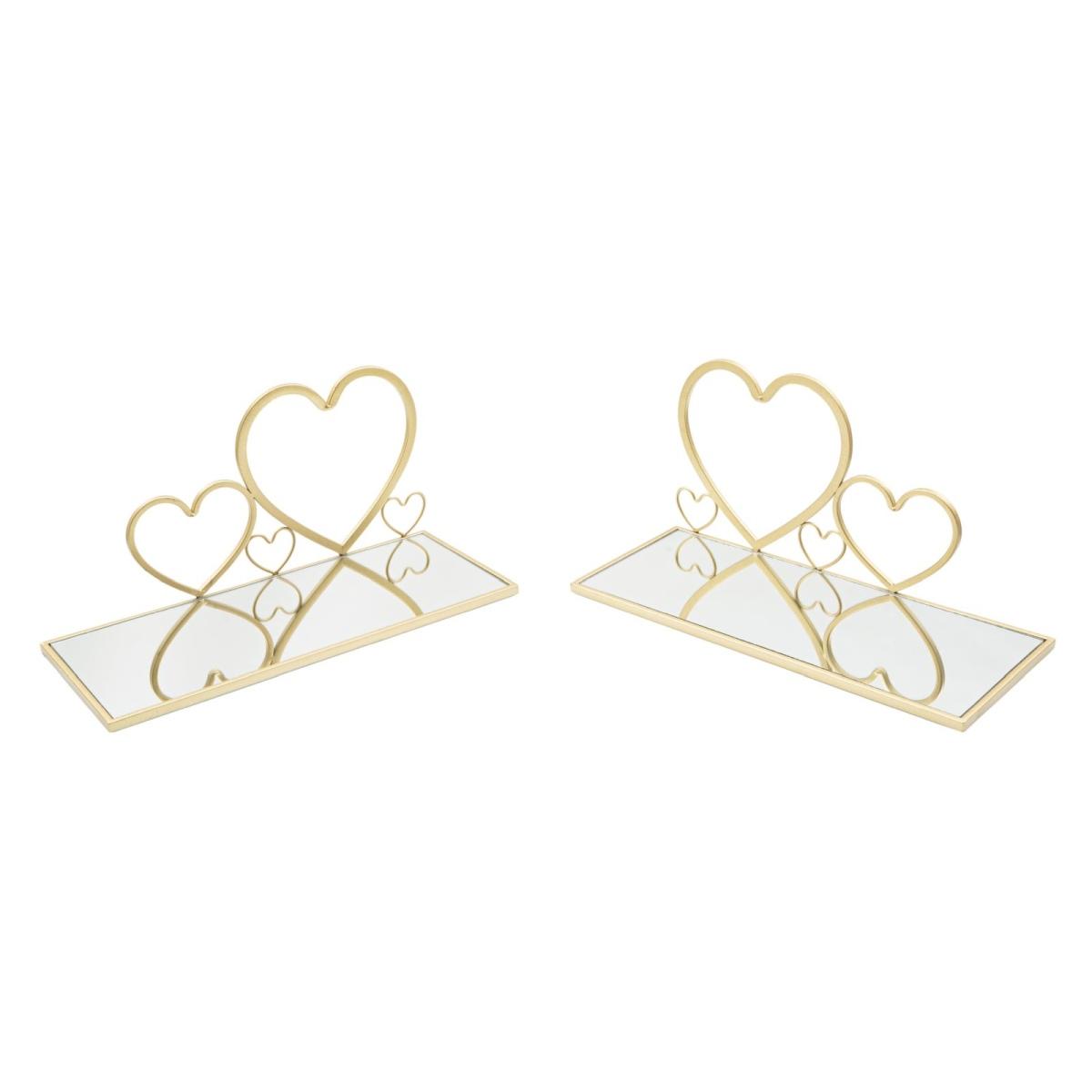 Comodino mensola hearts coppia cm 41,5x18x21