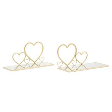 Comodino mensola hearts coppia cm 41,5x18x21
