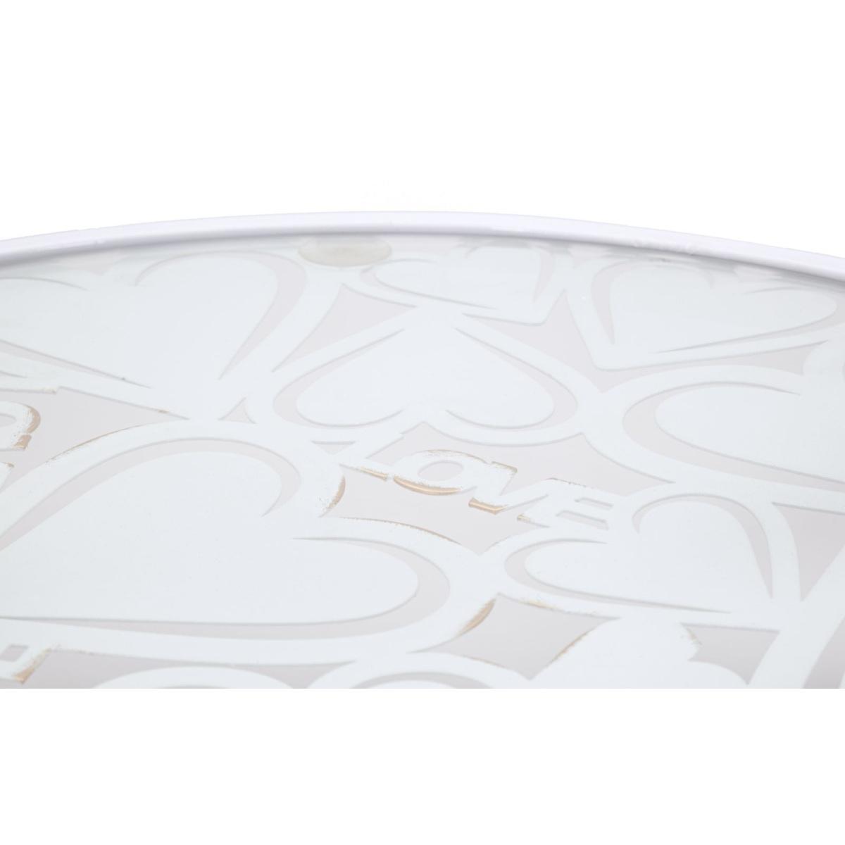 Tavolinetti white harts coppia cm Ø 43x60-38x55