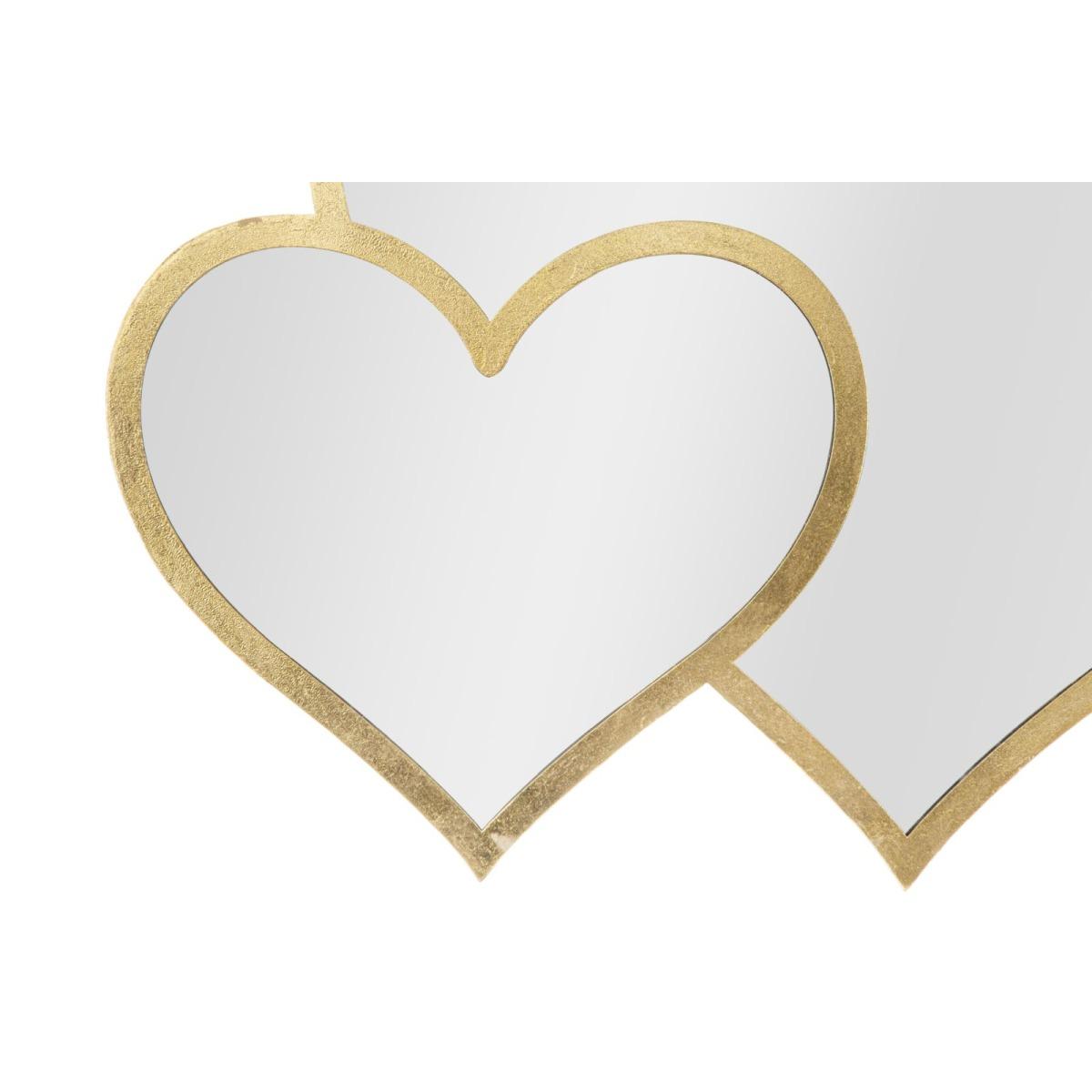 Specchio glam double heart cm 65x2x50 (misura interna cm 60x45)