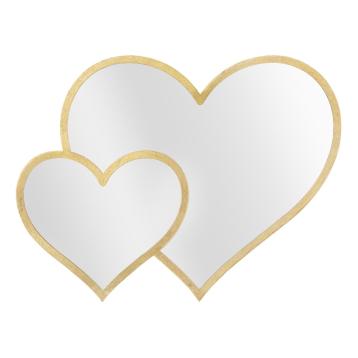 Specchio glam double heart cm 65x2x50 (misura interna cm 60x45)