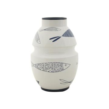 Vaso ceramica fish cm Ø 15x24