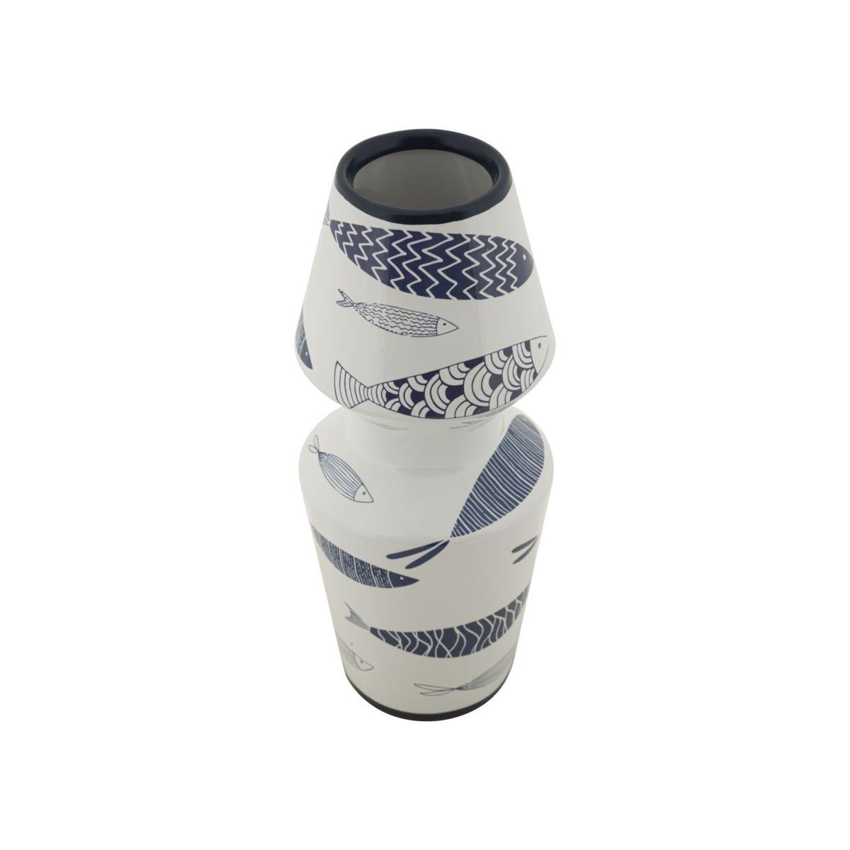 Vaso ceramica fish double cm Ø 14x34