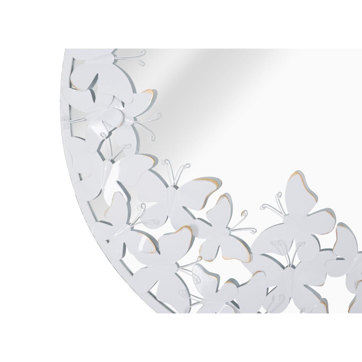 Specchio rotondo white butterfly cm 62,5x2,3 (misura interna cm Ø 60)