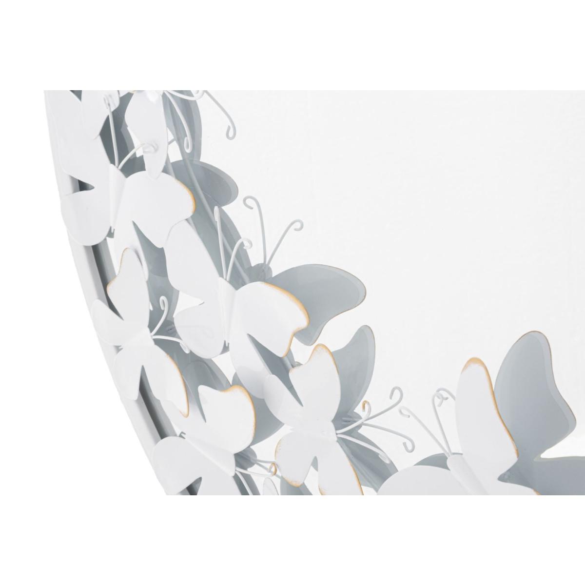 Specchio rotondo white butterfly cm 62,5x2,3 (misura interna cm Ø 60)