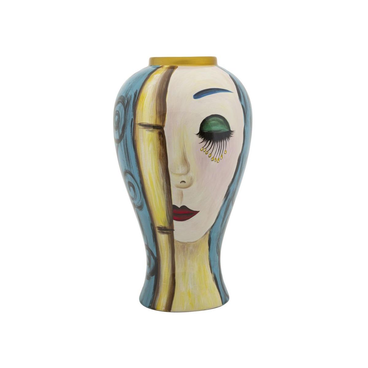 Vaso ceramica art face cm Ø 28x50