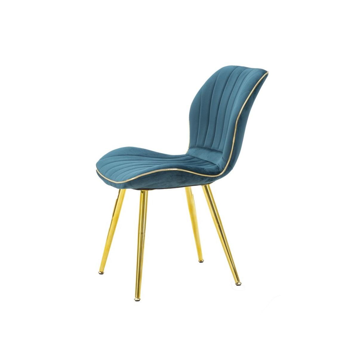 Sedia paris space ottanio/gold set 2 pz cm 46x58x77