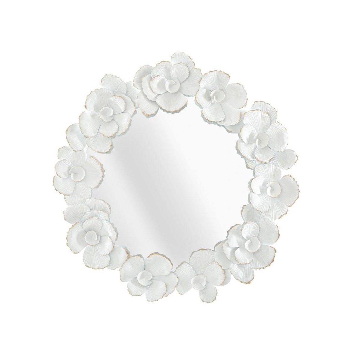 Specchio white flower cm 82x2,6x85,5 (misura interna cm Ø 62)