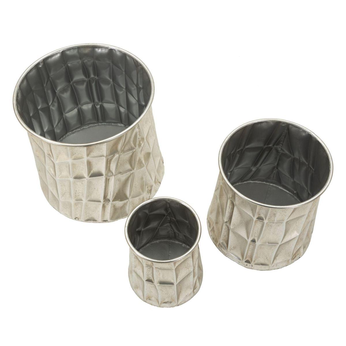 P/vasi silver set 3 pz cm Ø 35x38,5-27,5x33-18,5x26,5