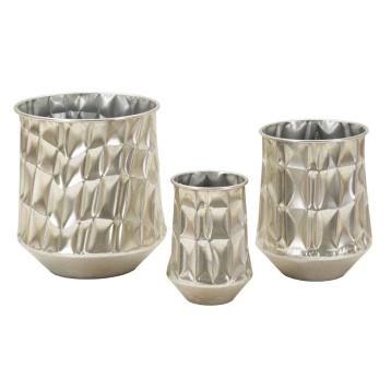 P/vasi silver set 3 pz cm Ø 35x38,5-27,5x33-18,5x26,5