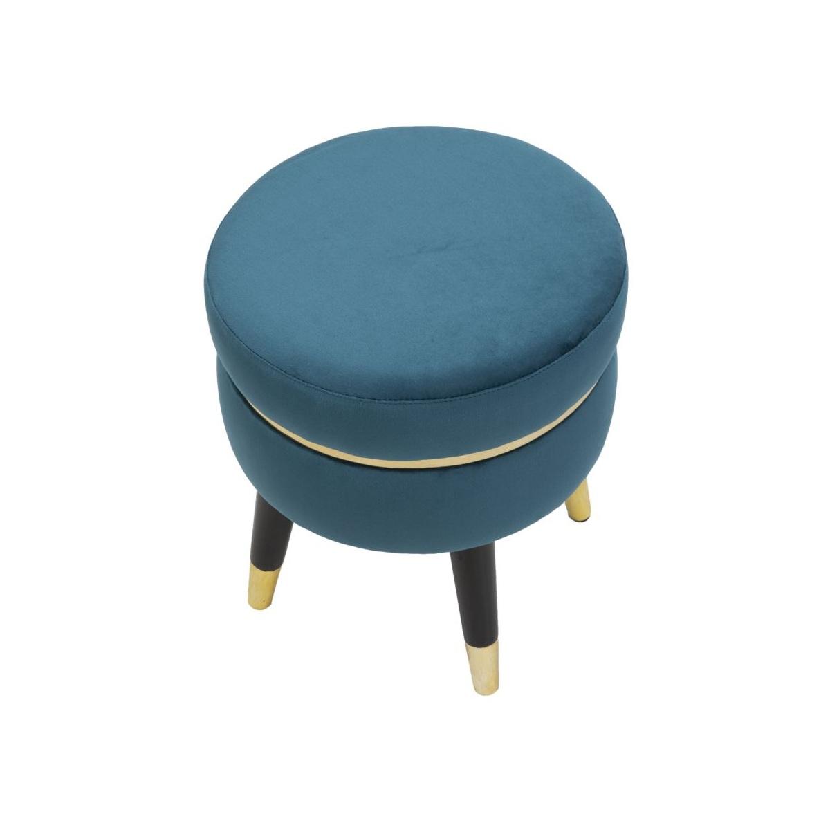Sgabello paris ottanio/gold cm Ø 35x40,5