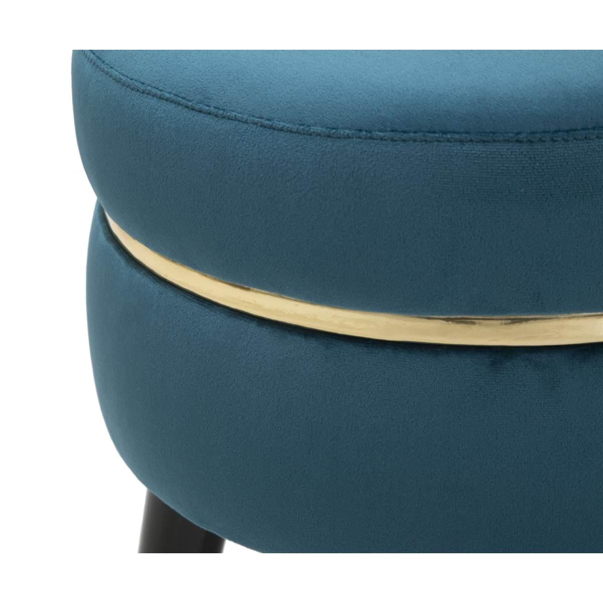 Sgabello paris ottanio/gold cm Ø 35x40,5