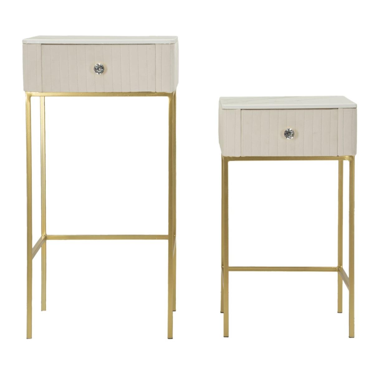 Tavolinetti alti wedding quadrati set 2 pz cm Ø 45x90-40x70