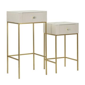 Tavolinetti alti wedding quadrati set 2 pz cm Ø 45x90-40x70
