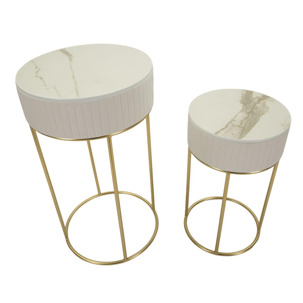 Tavolinetti alti wedding rotondi set 2 pz cm Ø 50x90-40x70
