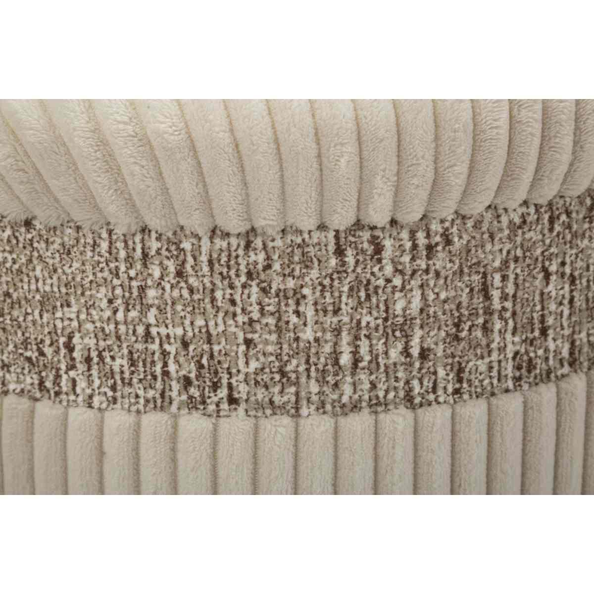Puff c/contenitore cortina crema set 3 pz cm Ø 40,5x49,5-35x42-31x38<br>