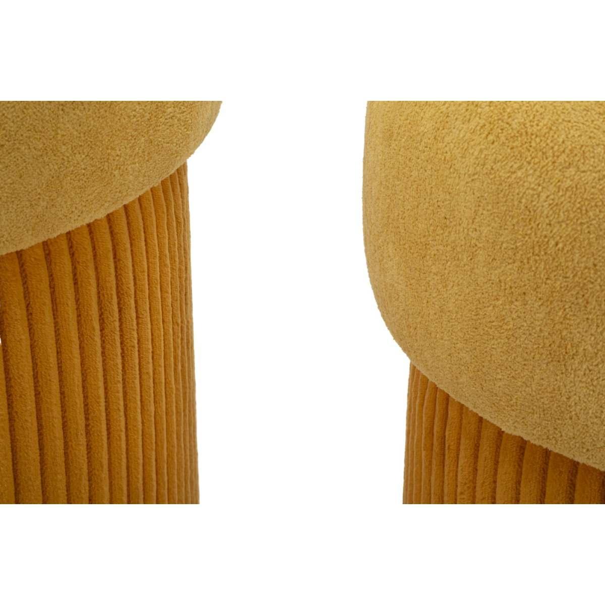 Puff c/contenitore aspen senape set 2 pz cm Ø 42x44-35x37