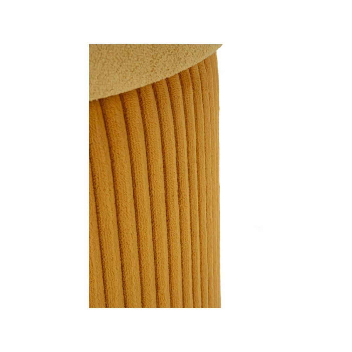 Puff c/contenitore aspen senape set 2 pz cm Ø 42x44-35x37