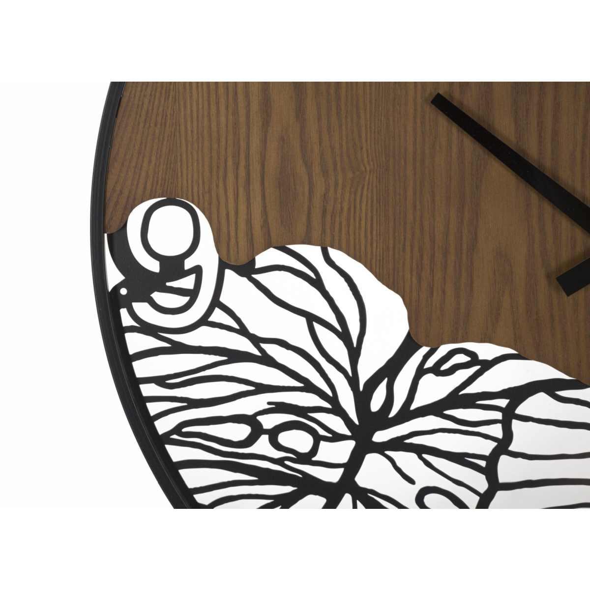 Orologio da muro wood/leaf cm Ø 60x2