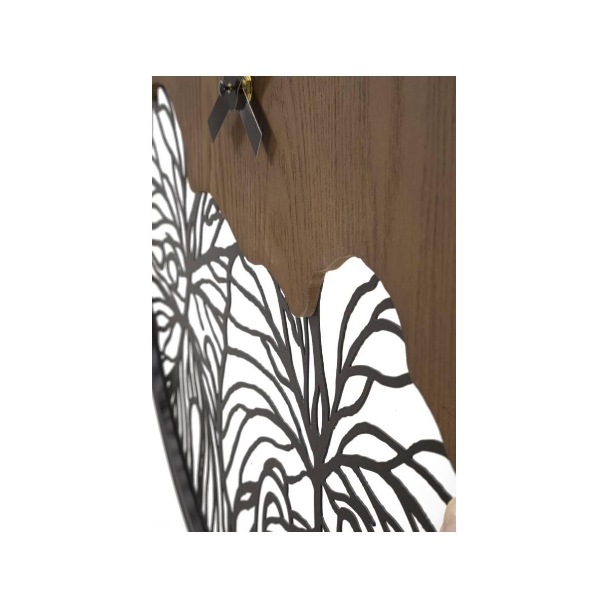 Orologio da muro wood/leaf cm Ø 60x2
