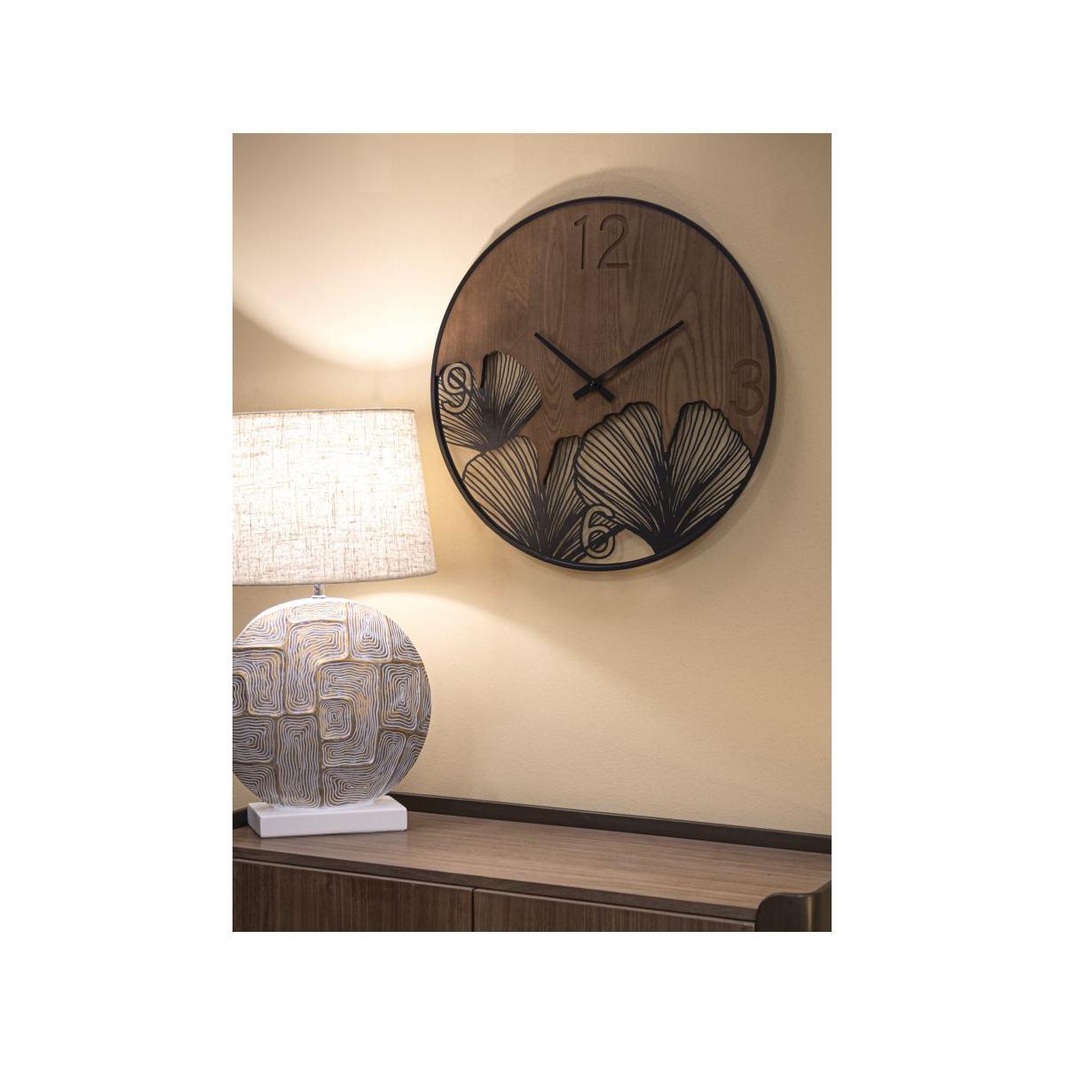 Orologio da muro super wood/leaf cm Ø 60x2