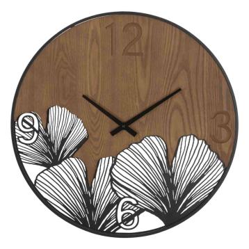 Orologio da muro super wood/leaf cm Ø 60x2