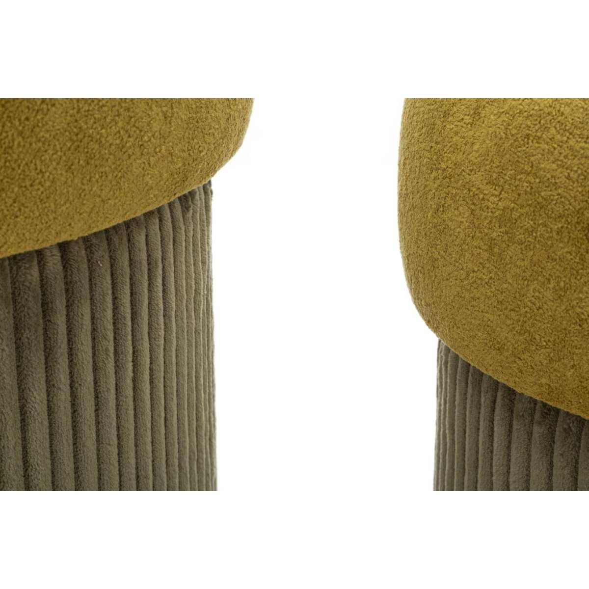 Puff c/contenitore aspen verde set 2 pz cm Ø 42x44-35x37