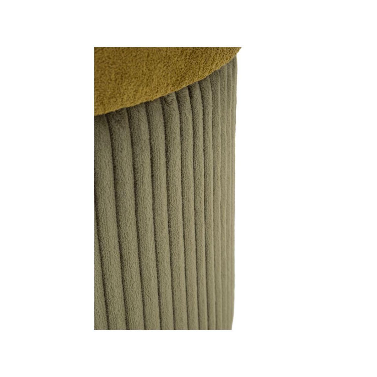 Puff c/contenitore aspen verde set 2 pz cm Ø 42x44-35x37
