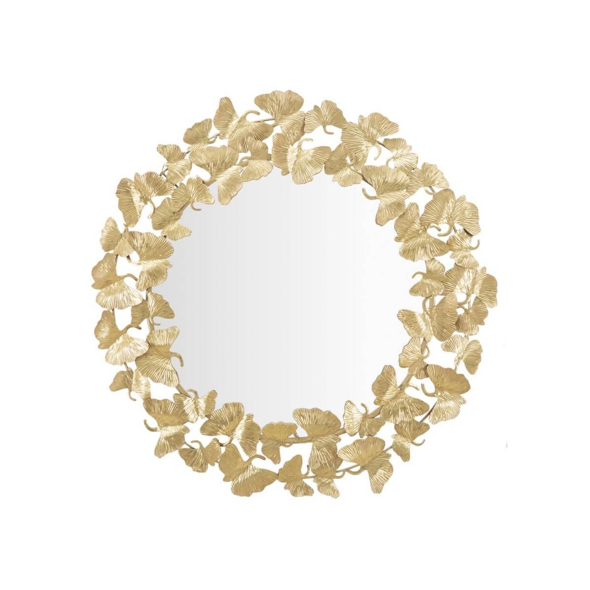 Specchio foglie round cm Ø 87x2,5 (misura specchio cm Ø 60)