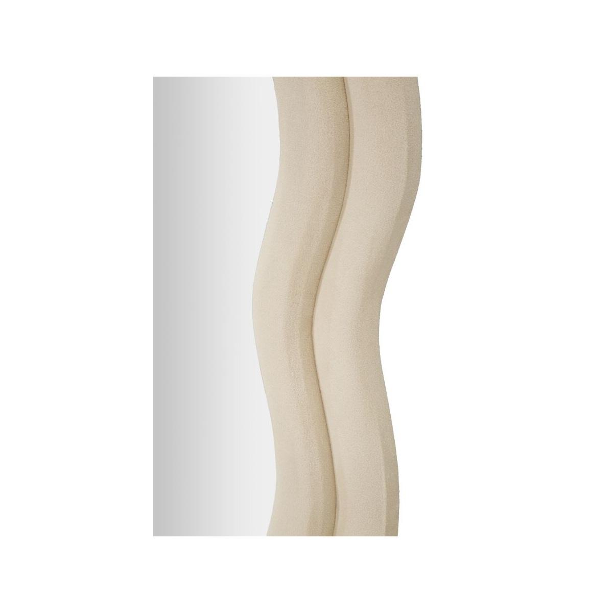 Specchio da muro miki velluto crema cm 60x4x160 (misura specchio cm 39x135)