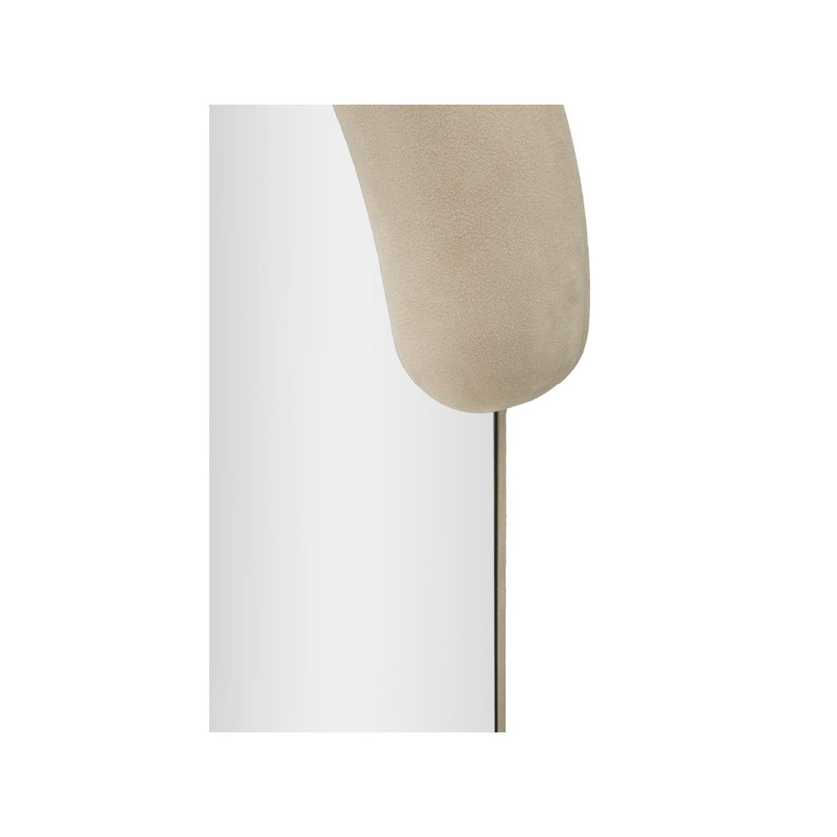 Specchio da muro chantal velluto crema cm 60x7x160 (misura specchio cm 45x140)