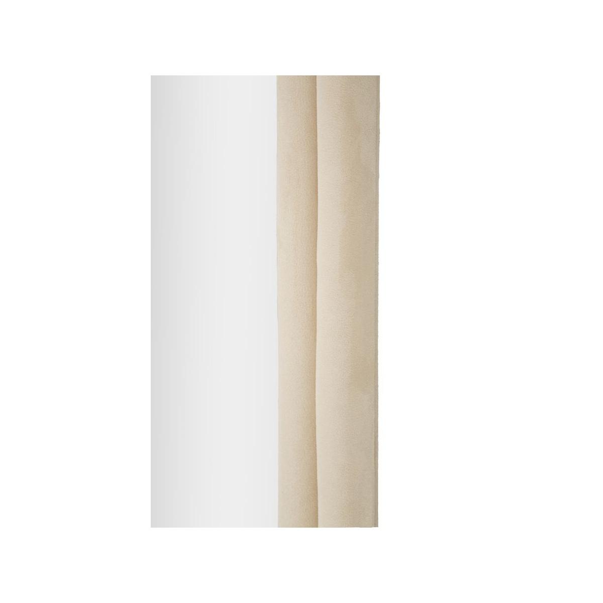 Specchio da muro cloe velluto crema cm 60x4x160 (misura specchio cm 45x145)