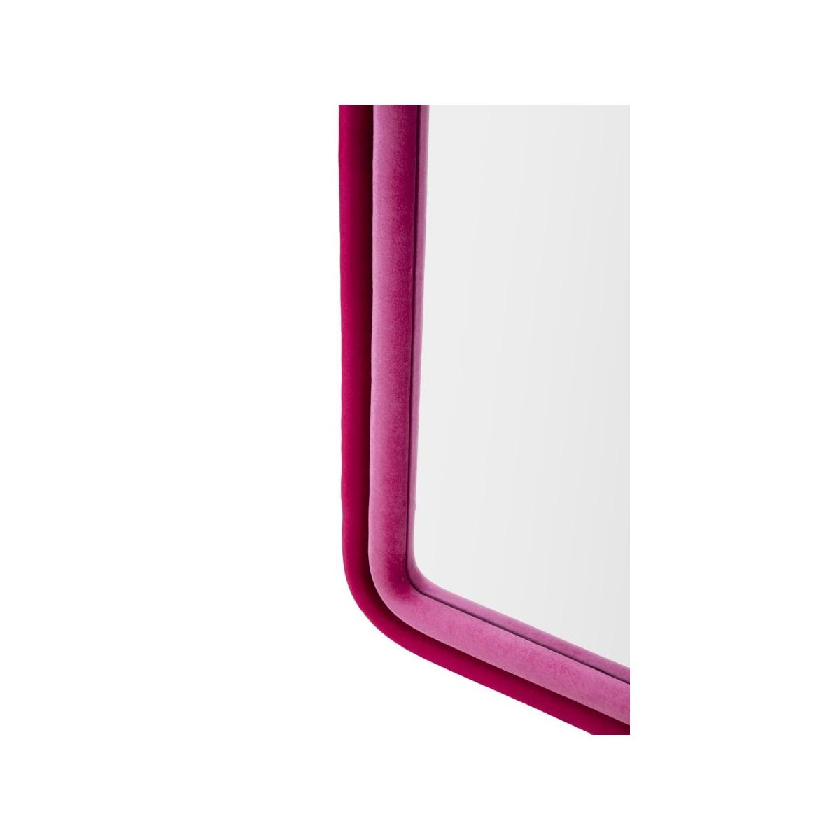 Specchio da muro cloe velluto fucsia cm 60x4x160 (misura specchio cm 45x145)