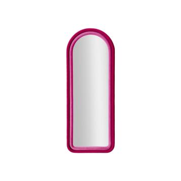 Specchio da muro cloe velluto fucsia cm 60x4x160 (misura specchio cm 45x145)