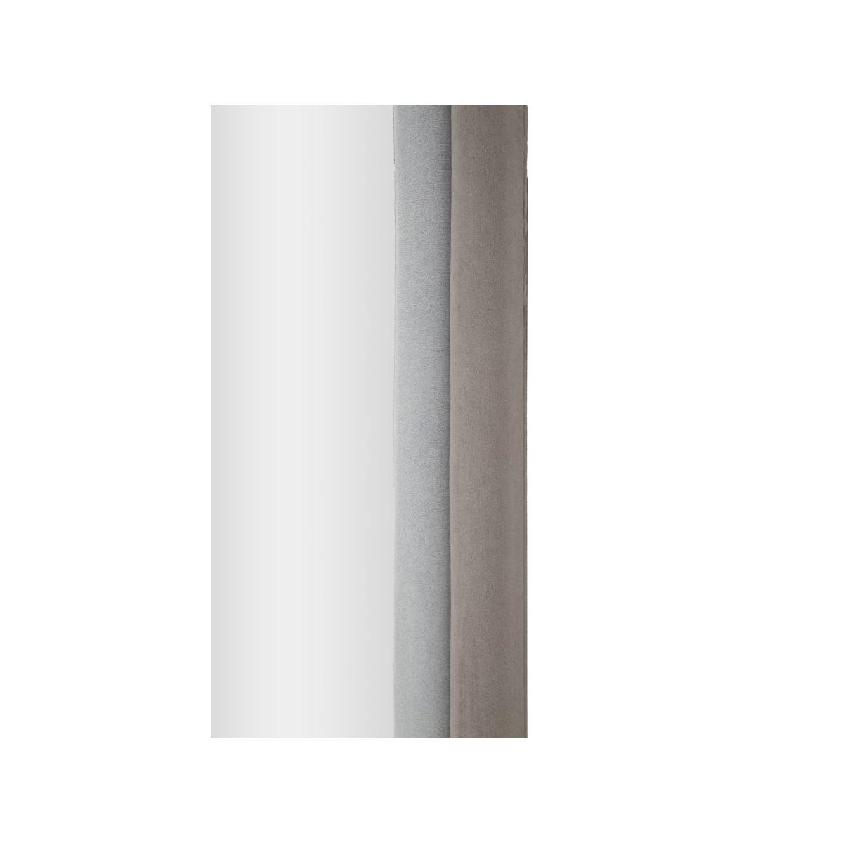 Specchio da muro cloe velluto grigio cm 60x4x160 (misura specchio cm 45x145)