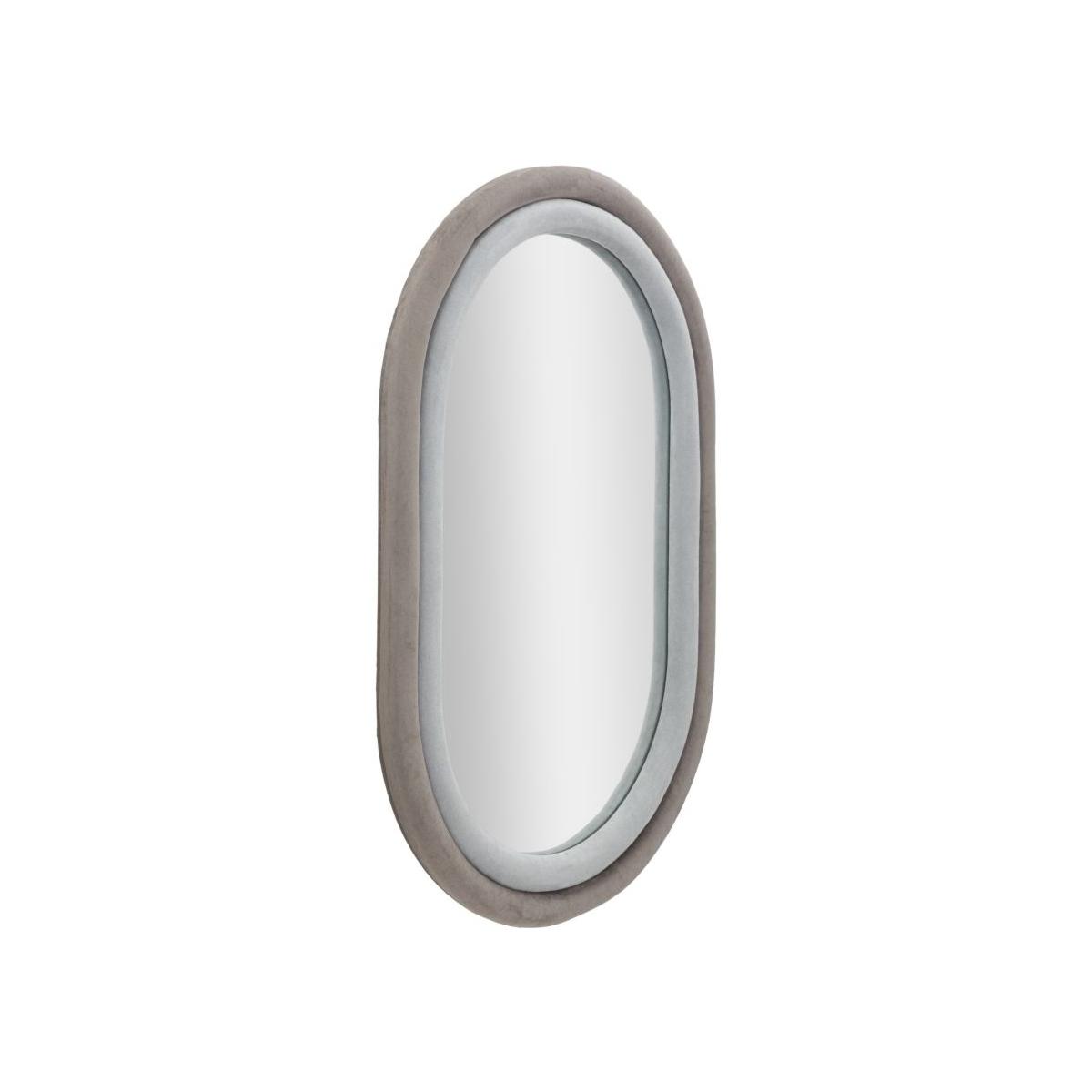 Specchio da muro antony velluto grigio/mix cm 60x4x90 (misura spec. cm44,5x74,5)
