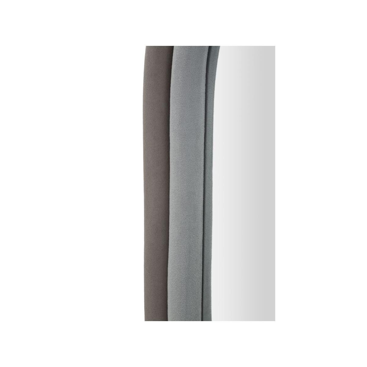 Specchio da muro antony velluto grigio/mix cm 60x4x90 (misura spec. cm44,5x74,5)
