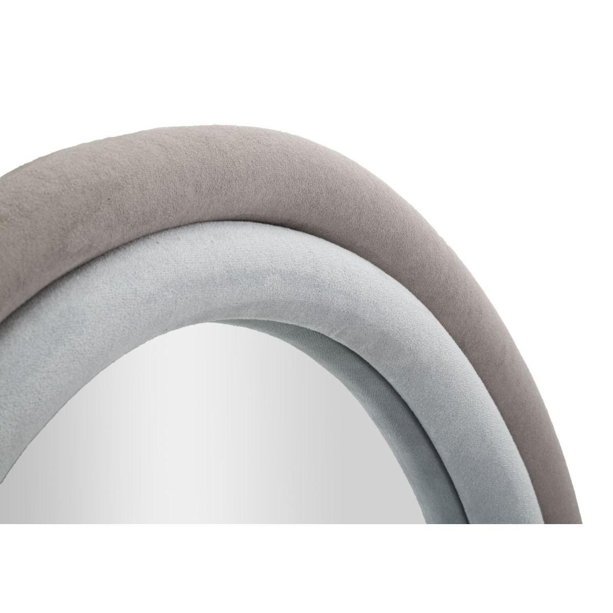 Specchio da muro antony velluto grigio/mix cm 60x4x90 (misura spec. cm44,5x74,5)