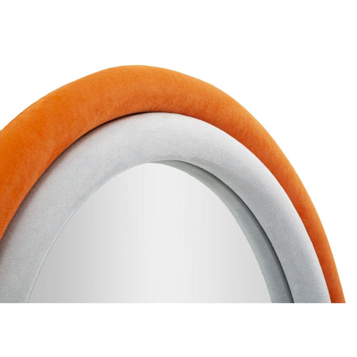 Specchio da muro antony velluto arancio/mix cm 60x4x90 (misura spec.cm44,5x74,5)