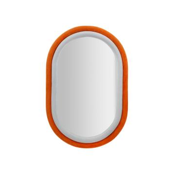 Specchio da muro antony velluto arancio/mix cm 60x4x90 (misura spec.cm44,5x74,5)