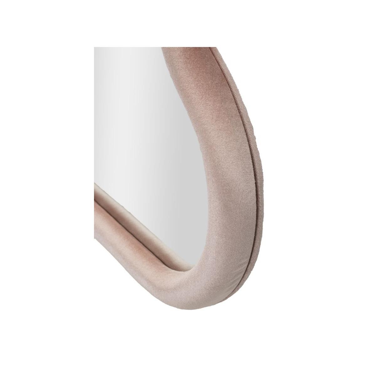 Specchio da muro cloud velluto rosa cm 90x4x60 (misura specchio cm 82x52)
