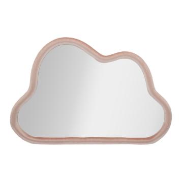 Specchio da muro cloud velluto rosa cm 90x4x60 (misura specchio cm 82x52)