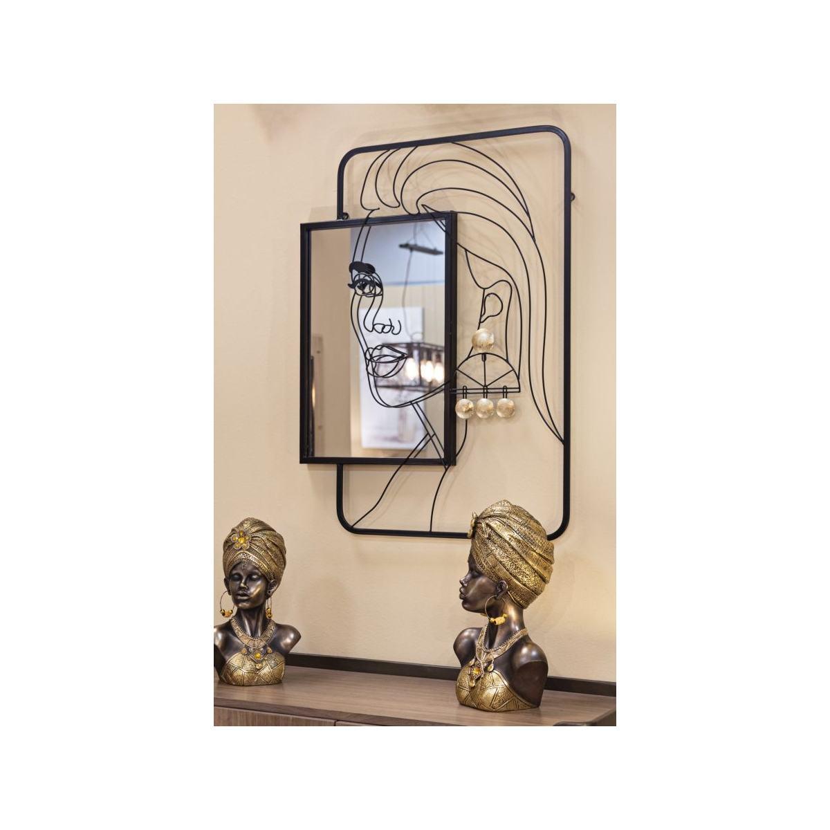 Specchio da muro eleonor cm 64,8x3,8x85 (misura specchio cm 35x50)