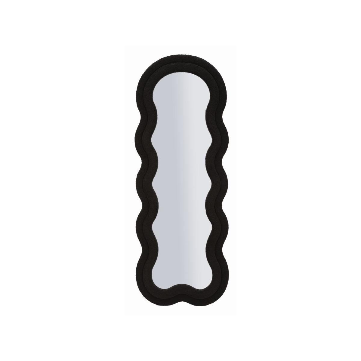Specchio da muro teddy nero cm 60x4x160 (misura specchio cm 39x137)