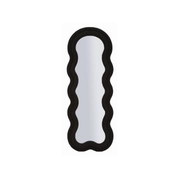 Specchio da muro teddy nero cm 60x4x160 (misura specchio cm 39x137)