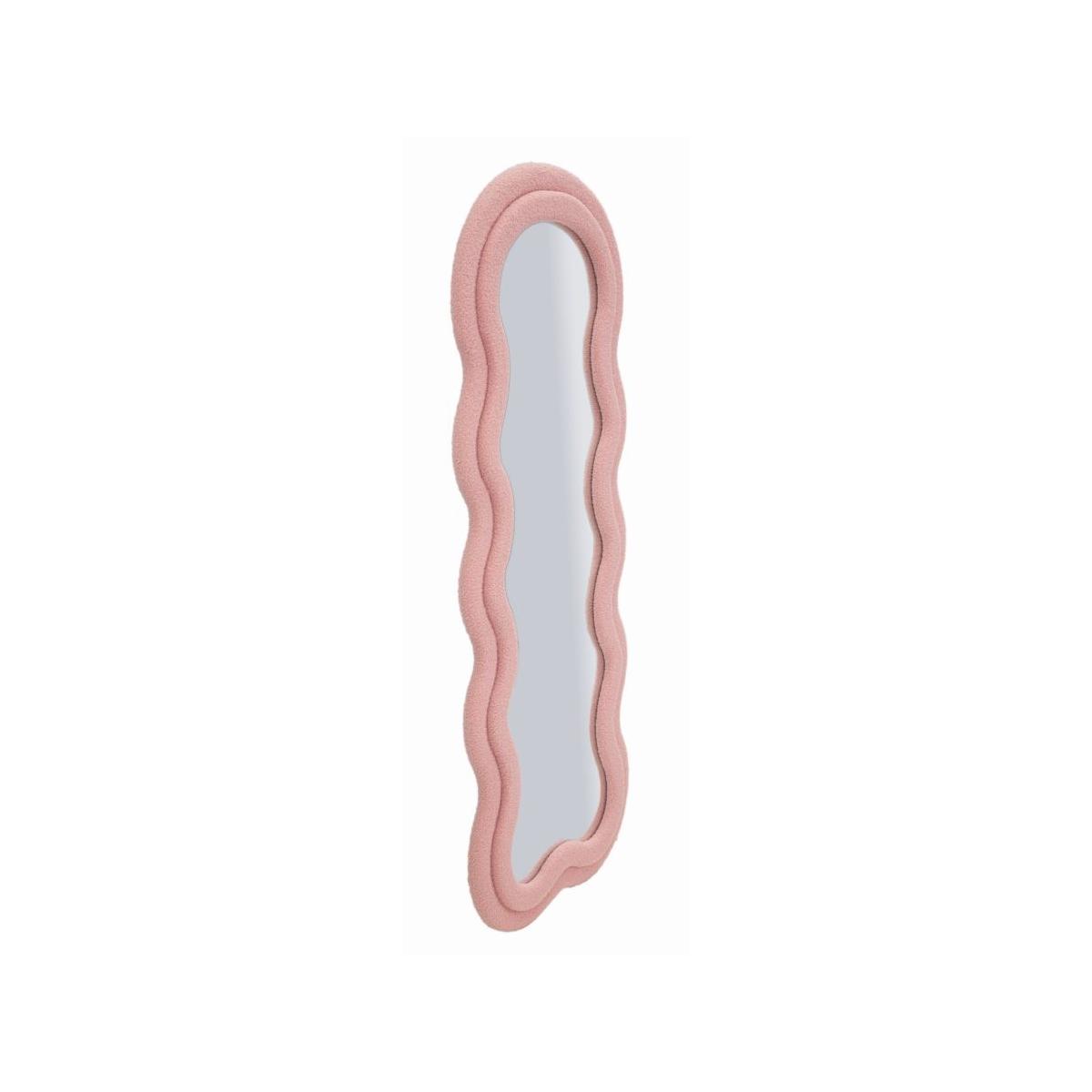 Specchio da muro teddy rosa cm 60x4x160 (misura specchio cm 39x137)